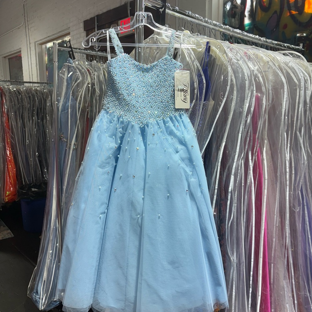 Christina Wu Light Blue Formal Kids Dress